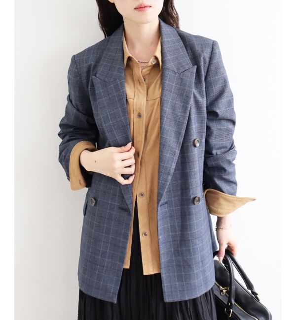  「グレンチェックダブルブレストジャケット」|その他|
