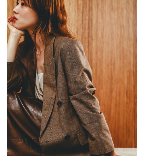  「グレンチェックダブルブレストジャケット」|その他|