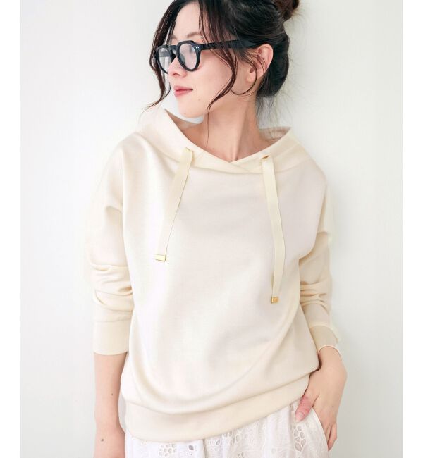  「《WEB限定アイテム》パーカーライクデザイントップス」|Tシャツ・カットソー|アイボリー