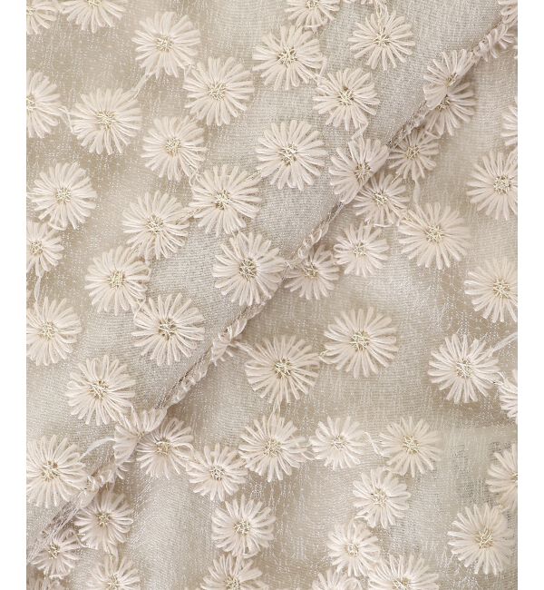  「フラワーレース刺繍ニットカーディガン」|カーディガン|