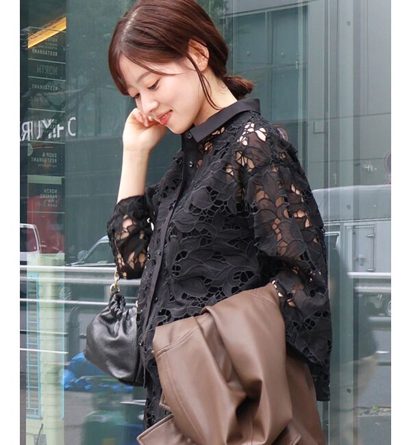  「モチーフレースシャツ」|シャツ・ブラウス|