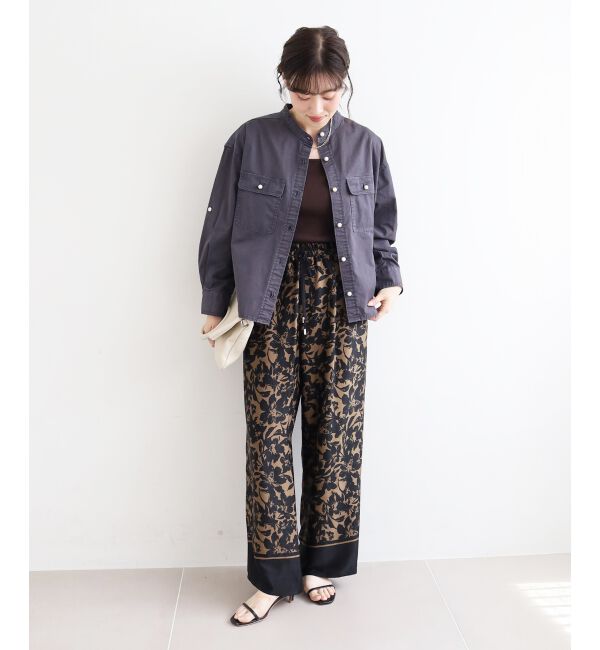  「パネルフラワープリントパンツ」|その他|