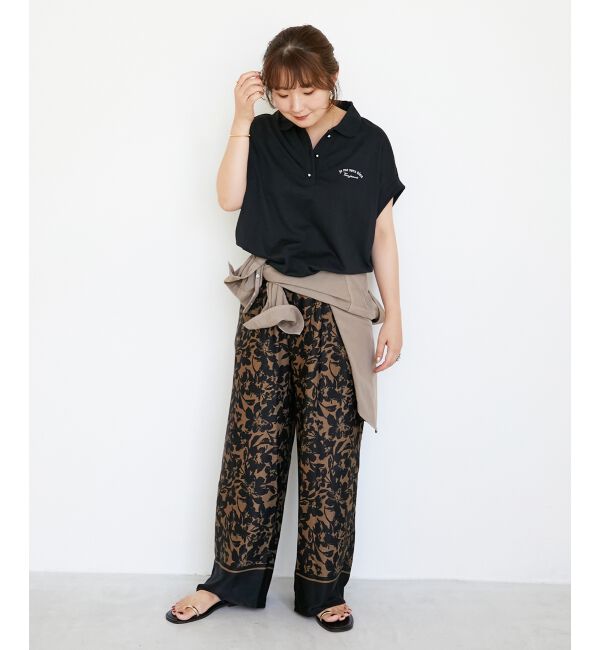  「パネルフラワープリントパンツ」|その他|