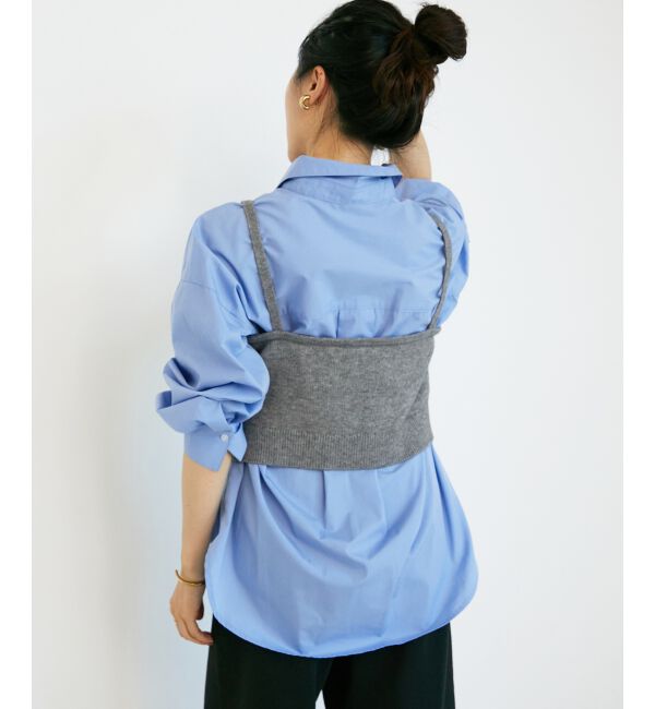  「ブラウス&times;ニットビスチェセット」|シャツ・ブラウス|