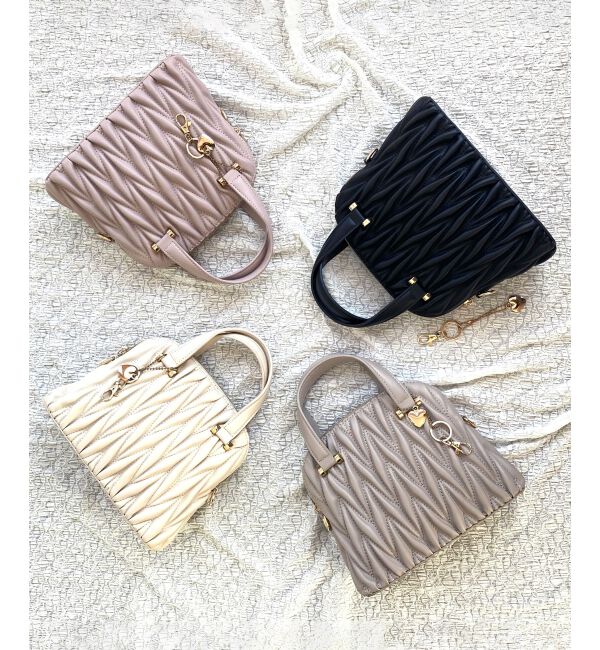 MAJESTICLEGON「♯チャームセットキルティングバッグ」|ショルダー・メッセンジャー|