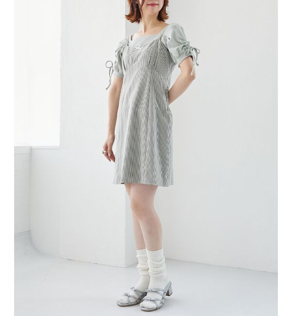 MAJESTICLEGON「フロントリボンミニキャミワンピース」|ワンピース|
