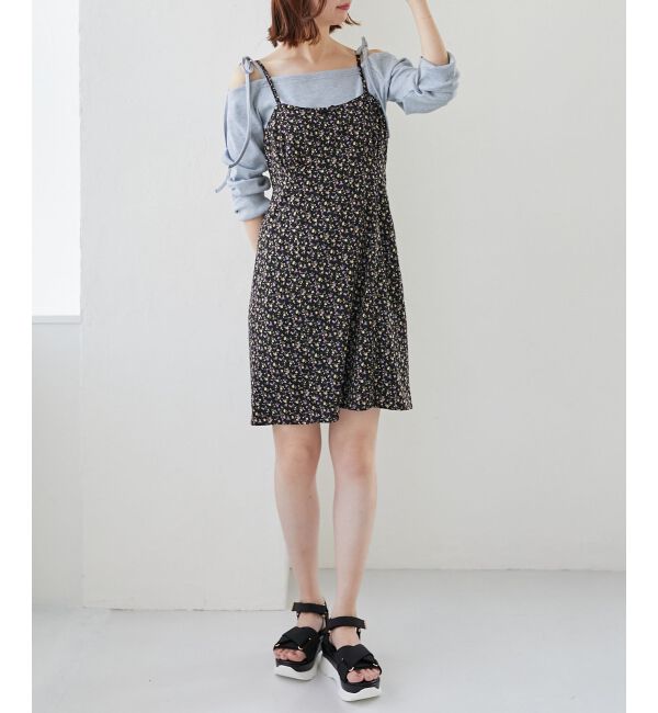 MAJESTICLEGON「フロントリボンミニキャミワンピース」|ワンピース|