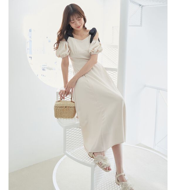 MAJESTICLEGON「2wayバイカラーリボンワンピース」|ワンピース|