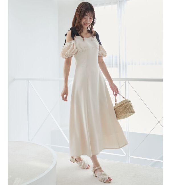 MAJESTICLEGON「2wayバイカラーリボンワンピース」|ワンピース|