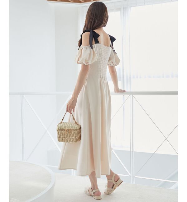 MAJESTICLEGON「2wayバイカラーリボンワンピース」|ワンピース|