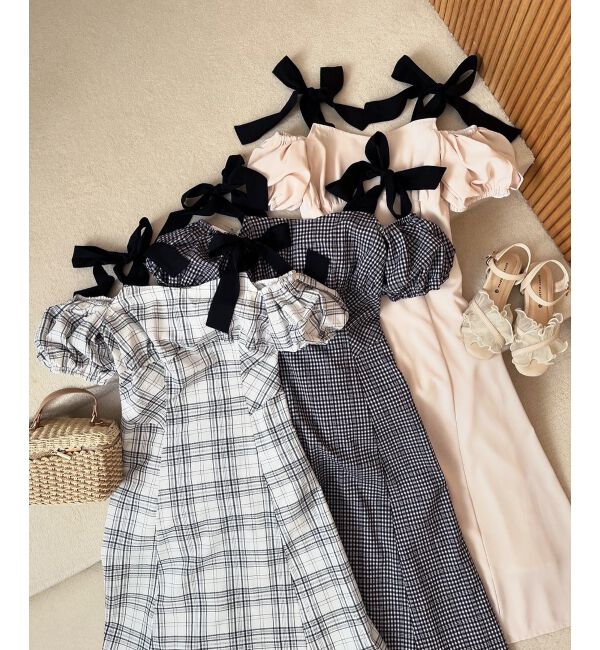 MAJESTICLEGON「2wayバイカラーリボンワンピース」|ワンピース|