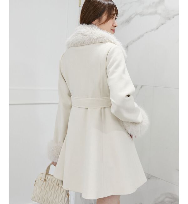 MAJESTICLEGON「2wayフェイクファーカラーフレアコート」|その他|