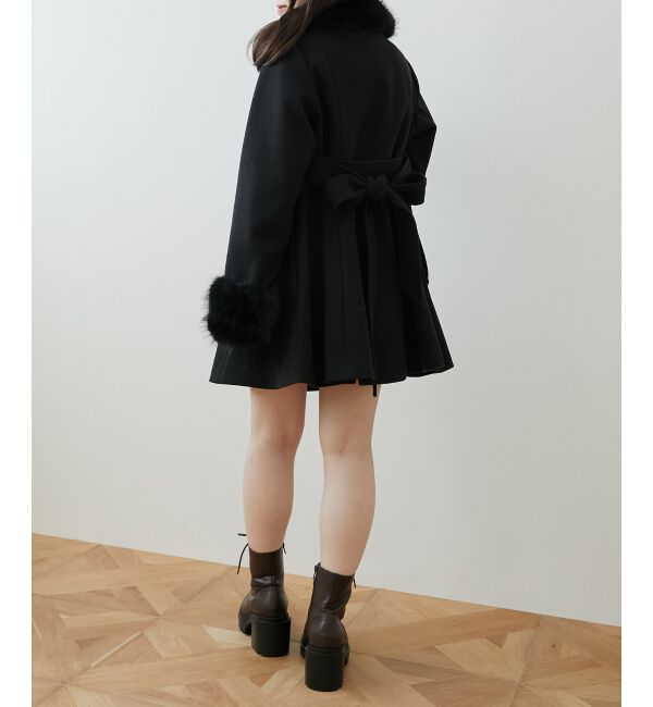 MAJESTICLEGON「2wayフェイクファーカラーフレアコート」|その他|