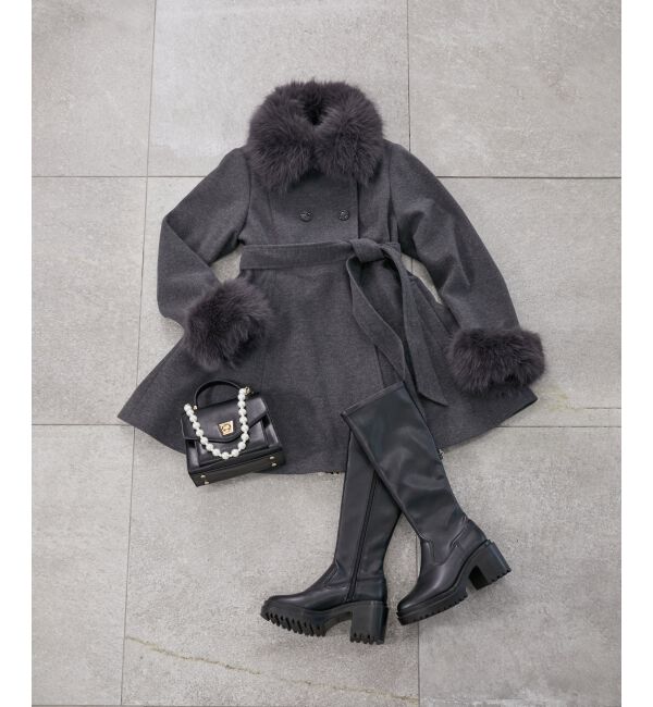 MAJESTICLEGON「2wayフェイクファーカラーフレアコート」|その他|