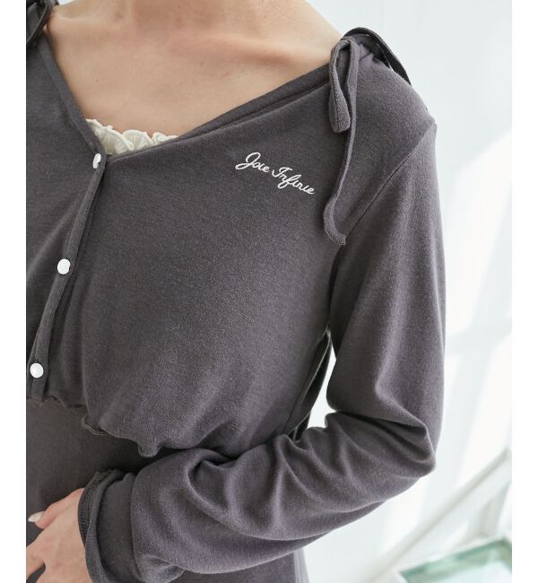  「カーデセット肩リボンキャミワンピ」|ワンピース|