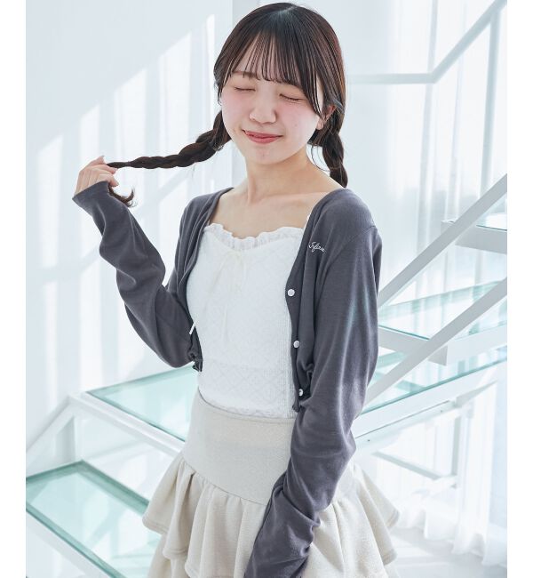  「カーデセット肩リボンキャミワンピ」|ワンピース|