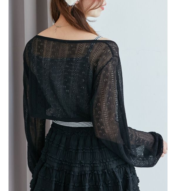  「透かしリボンニット&times;キャミセット」|ニット・セーター|