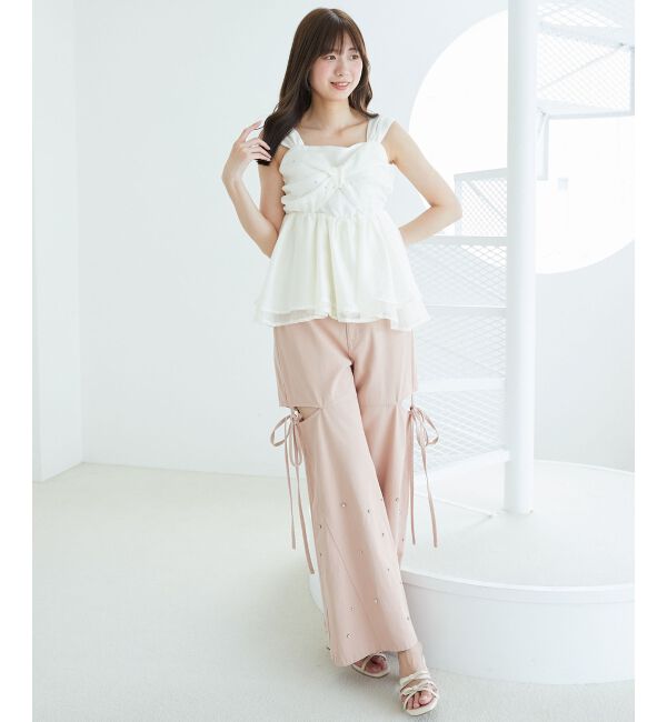  「キラキラビジューリボンビスチェ」|キャミソール|