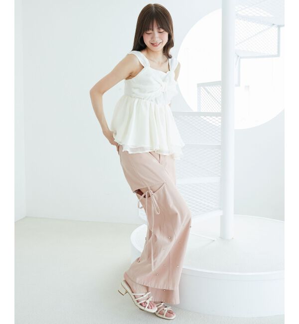  「キラキラビジューリボンビスチェ」|キャミソール|