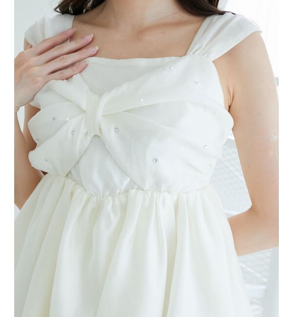  「キラキラビジューリボンビスチェ」|キャミソール|