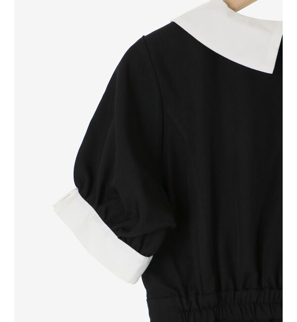  「衿配色ミニワンピース」|ワンピース|