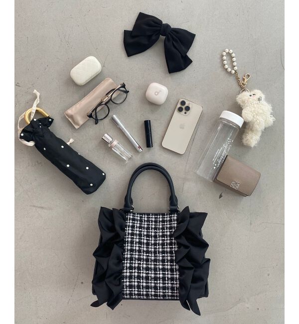  「ツイードフリルショルダーバッグ」|ショルダー・メッセンジャー|