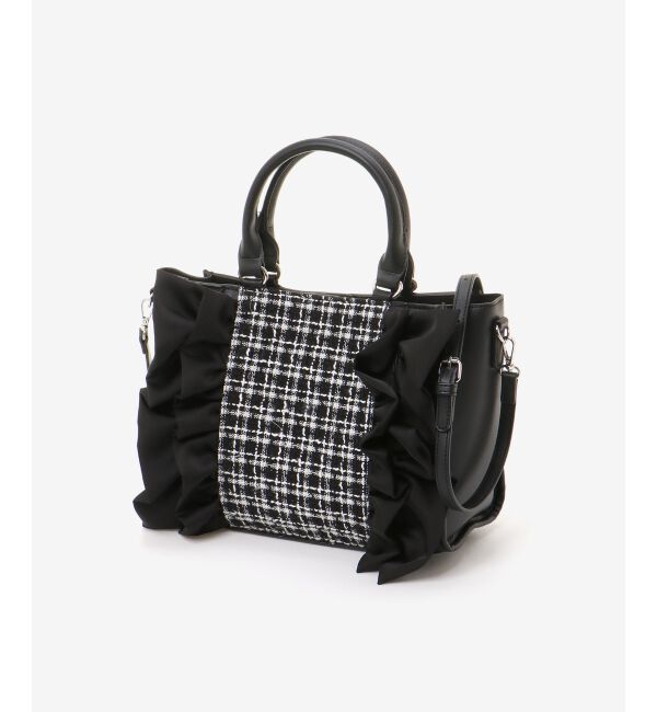  「ツイードフリルショルダーバッグ」|ショルダー・メッセンジャー|