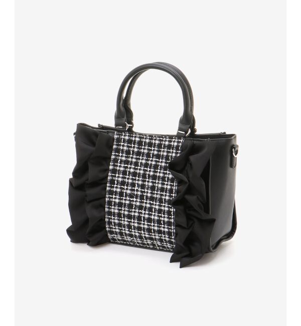  「ツイードフリルショルダーバッグ」|ショルダー・メッセンジャー|