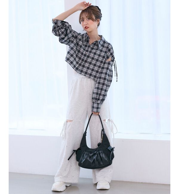  「スリット入りキラキラスウェットパンツ」|その他|