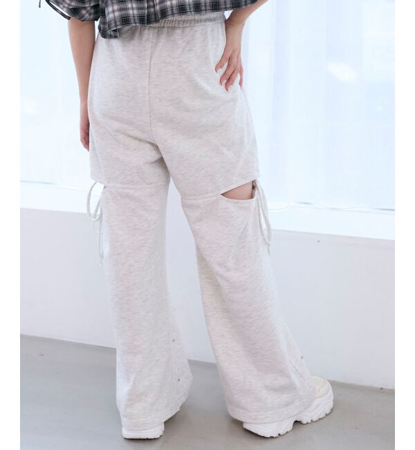  「スリット入りキラキラスウェットパンツ」|その他|