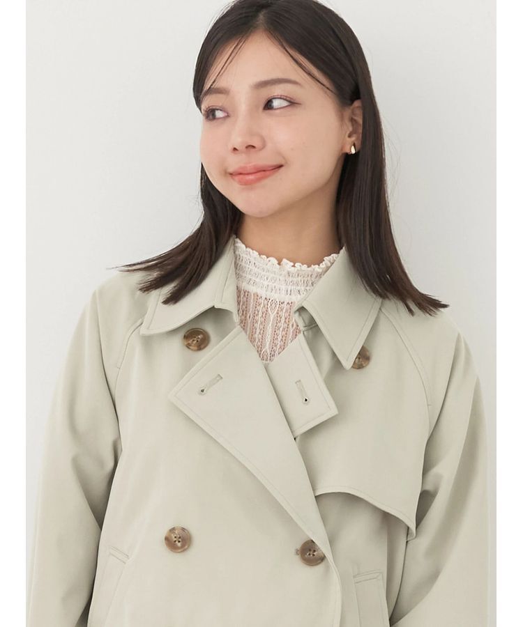 earth music&ecology「ショートトレンチコート」|トレンチコート|