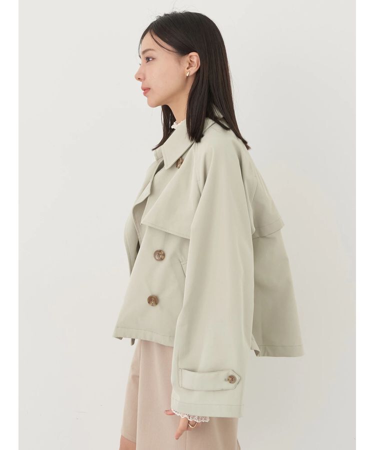 earth music&ecology「ショートトレンチコート」|トレンチコート|