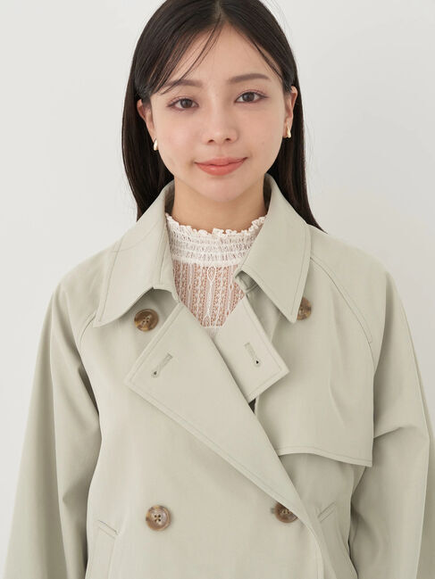 earth music&ecology「ショートトレンチコート」|トレンチコート|