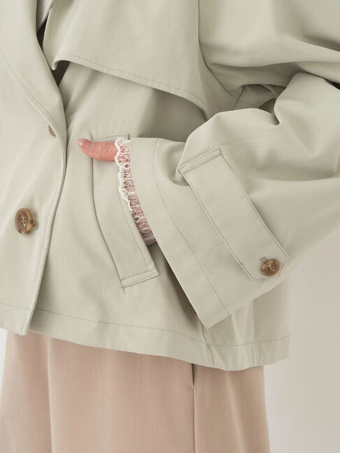 earth music&ecology「ショートトレンチコート」|トレンチコート|