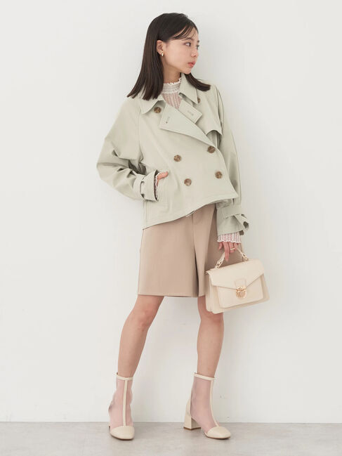 earth music&ecology「ショートトレンチコート」|トレンチコート|