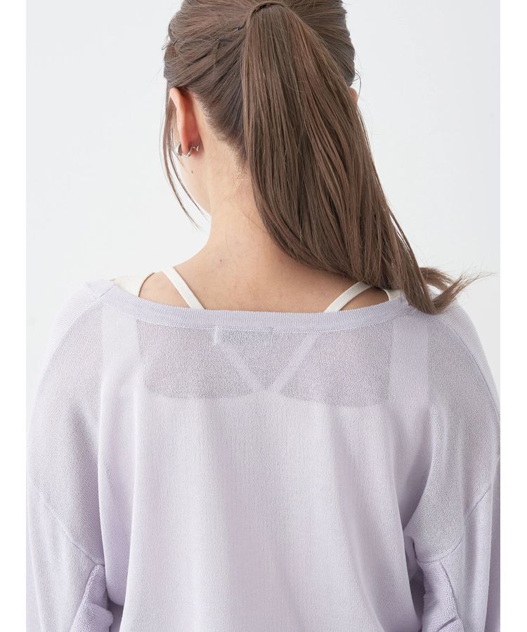 earth music&ecology「袖フリルシアーカーディガン」|カーディガン|