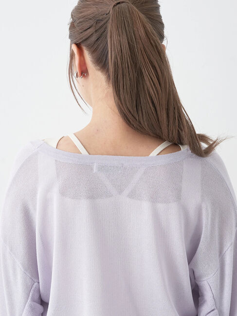 earth music&ecology「袖フリルシアーカーディガン」|カーディガン|