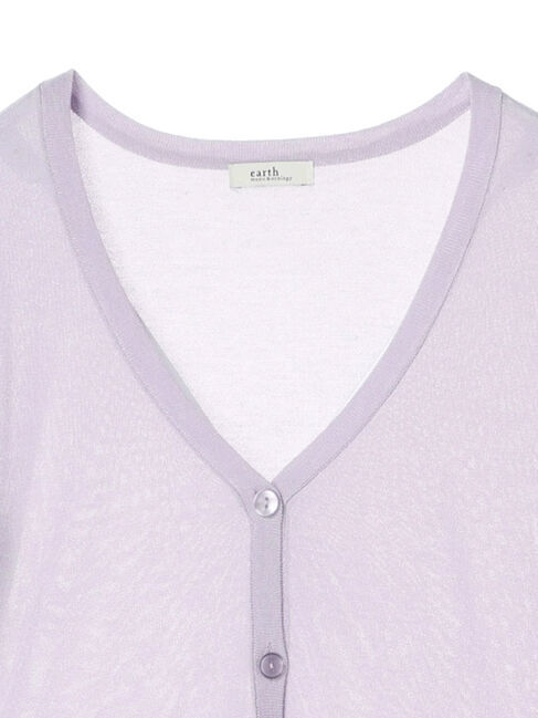 earth music&ecology「袖フリルシアーカーディガン」|カーディガン|