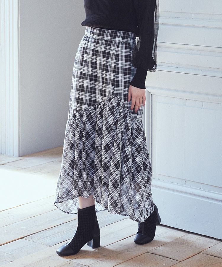 earth music&ecology「イレヘムチェックスカート」|スカート|