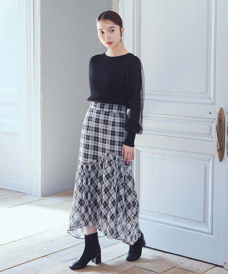 earth music&ecology「イレヘムチェックスカート」|スカート|