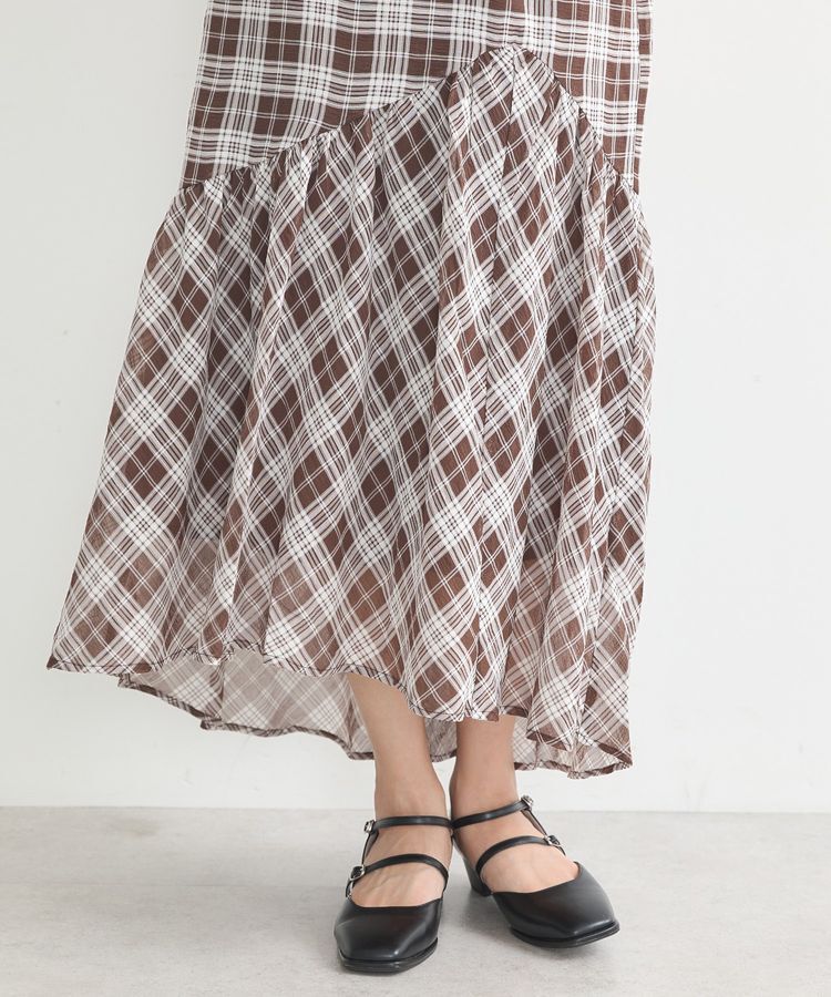 earth music&ecology「イレヘムチェックスカート」|スカート|