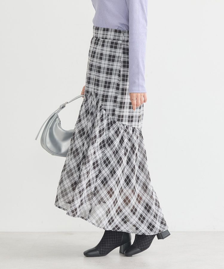 earth music&ecology「イレヘムチェックスカート」|スカート|