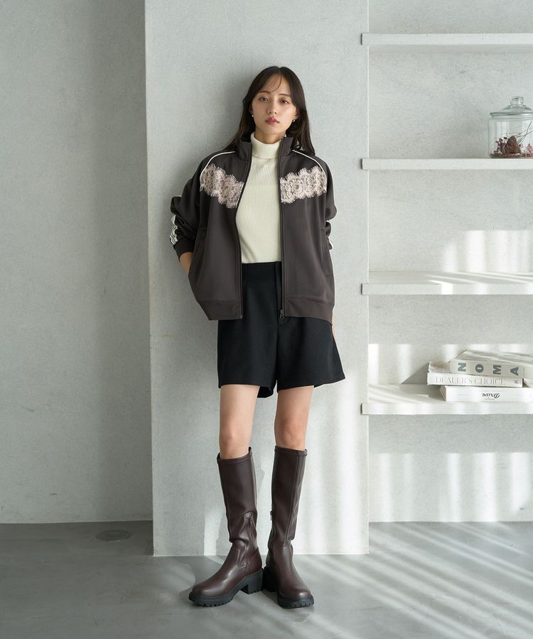 earth music&ecology「フロントレーストラックジャケット」|ブルゾン・スタジャン|