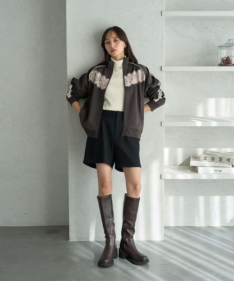 earth music&ecology「フロントレーストラックジャケット」|ブルゾン・スタジャン|