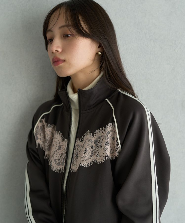 earth music&ecology「フロントレーストラックジャケット」|ブルゾン・スタジャン|