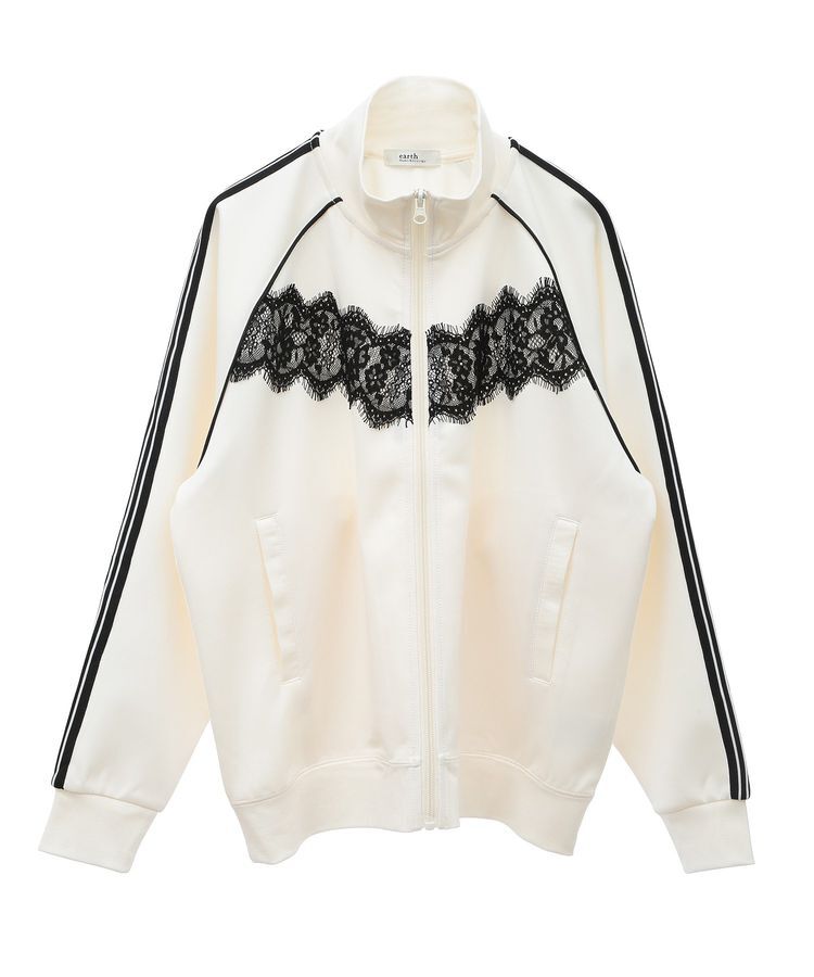 earth music&ecology「フロントレーストラックジャケット」|ブルゾン・スタジャン|