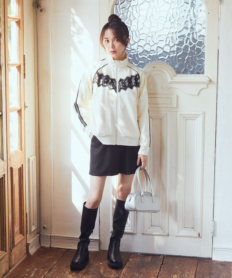 earth music&ecology「フロントレーストラックジャケット」|ブルゾン・スタジャン|