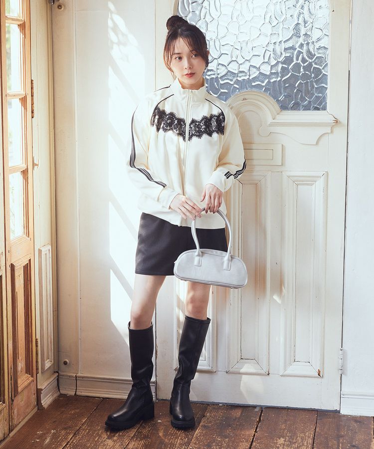 earth music&ecology「フロントレーストラックジャケット」|ブルゾン・スタジャン|