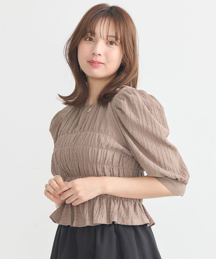 earth music&ecology「ポコポコシャーリングトップス」|Tシャツ・カットソー|