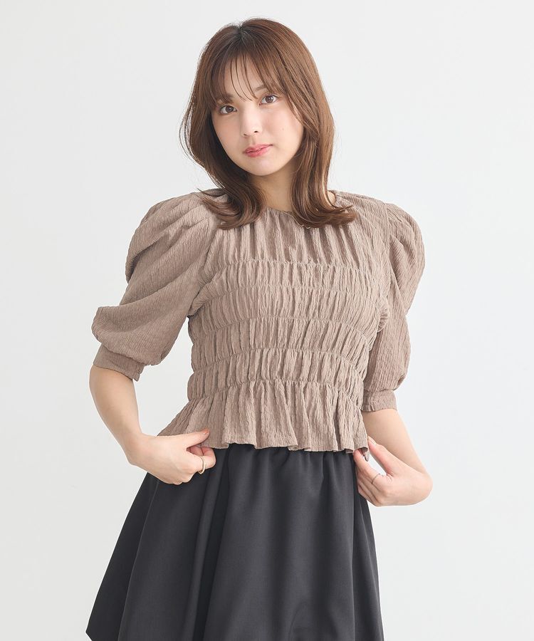 earth music&ecology「ポコポコシャーリングトップス」|Tシャツ・カットソー|